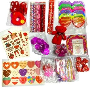 120 Piece Assorted Valentines Day Party Favors